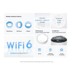 Deco X50-PoE (3-pack) AX3000 Whole Home Mesh Wi-Fi 6 System