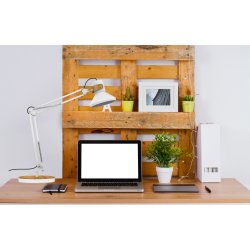 Unilux Baya Bamboo LED lampe, hvid/tr