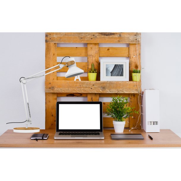 Unilux Baya Bamboo LED lampe, hvid/tr