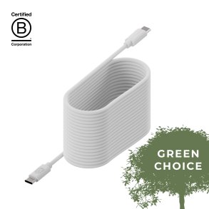 UPSTRÖM CIRKULÄR 100W USB-C to USB-C cable, White (2.5m)