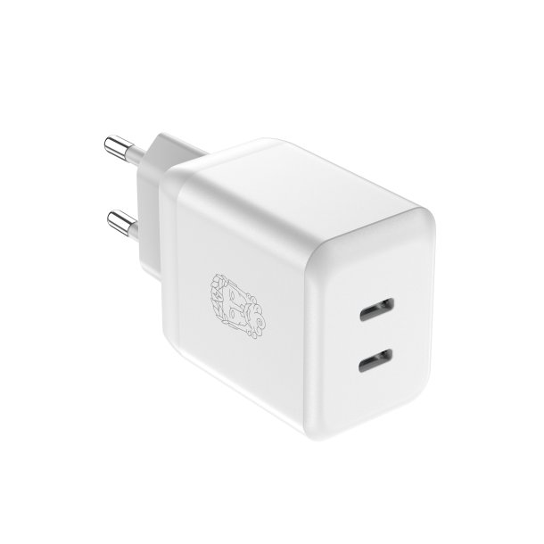 UPSTR&Ouml;M CIRKUL&Auml;R 35W Dual USB-C GaN Charger, White