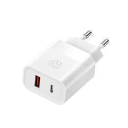 &Euml;SSENTIALS 30W USB-A &amp; USB-C Power Adapter