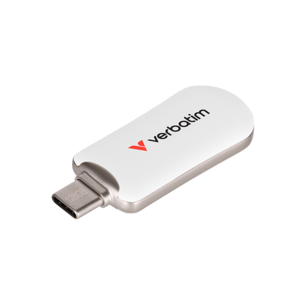 VERBATIM Plectra USB-C Flash Drive White 128GB