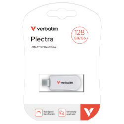 VERBATIM Plectra USB-C Flash Drive White 128GB