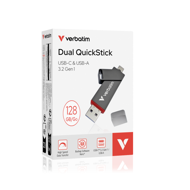 VERBATIM USB-A/C 3.2 Gen1 128GB Dual QuickStick