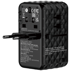 GaN III Universal Travel Adapter UTA-10 2xUSB-C PD140W QC 4+