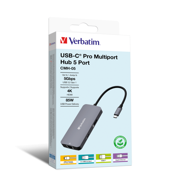 VERBATIM USB-C Pro Multiport Hub 5 Port CMH-05