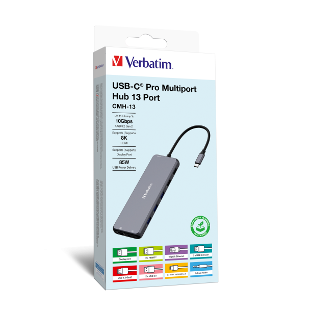 VERBATIM USB-C Pro Multiport Hub 13 Port CMH-13