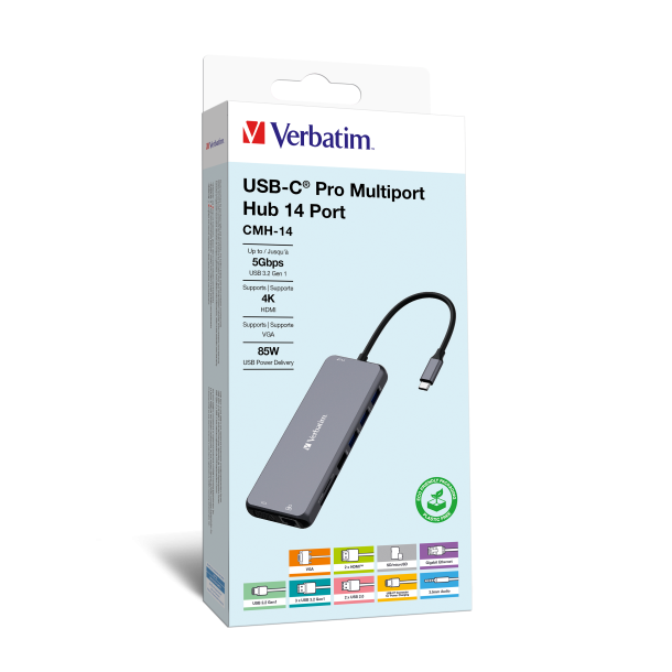 VERBATIM USB-C Pro Multiport Hub 14 Port CMH-14