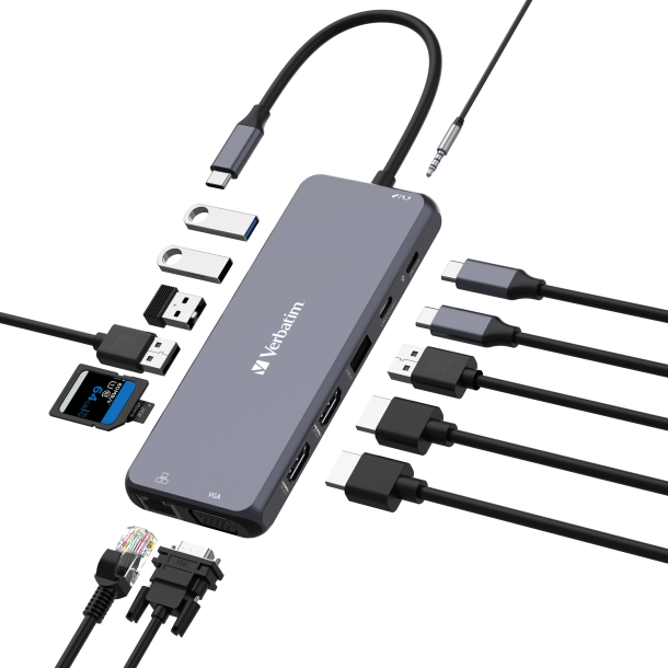 VERBATIM USB-C Pro Multiport Hub 14 Port CMH-14