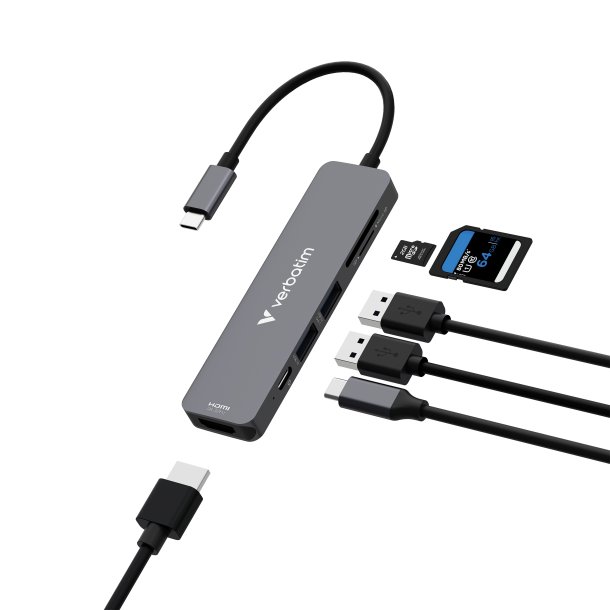 USB-C Essentials Multiport Hub 6 Port with card reader