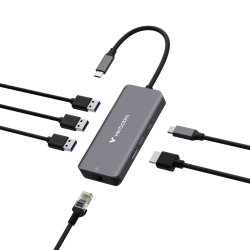 USB-C Essentials Multiport Hub 6 Port with RJ45