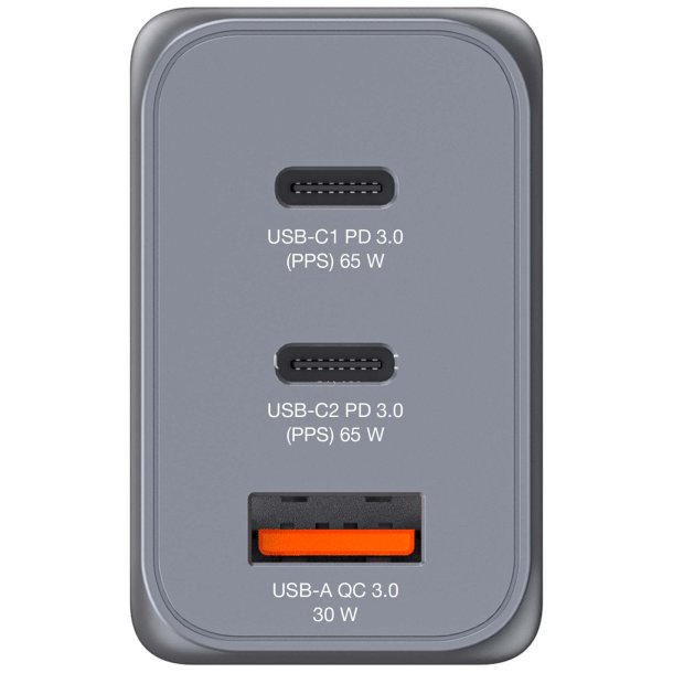 GNC-65 GaN Charger 3 Port 65W USB-A/USB-C