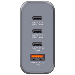 GNC-140 GaN Charger 4 Port 140W USB-A/USB-C