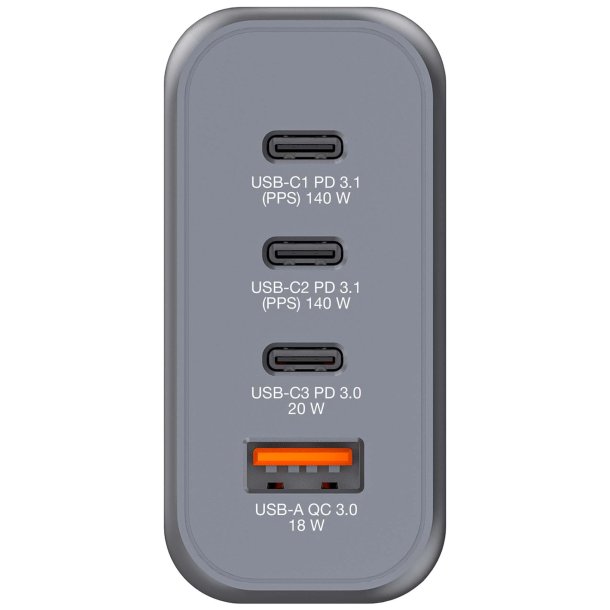 GNC-140 GaN Charger 4 Port 140W USB-A/USB-C