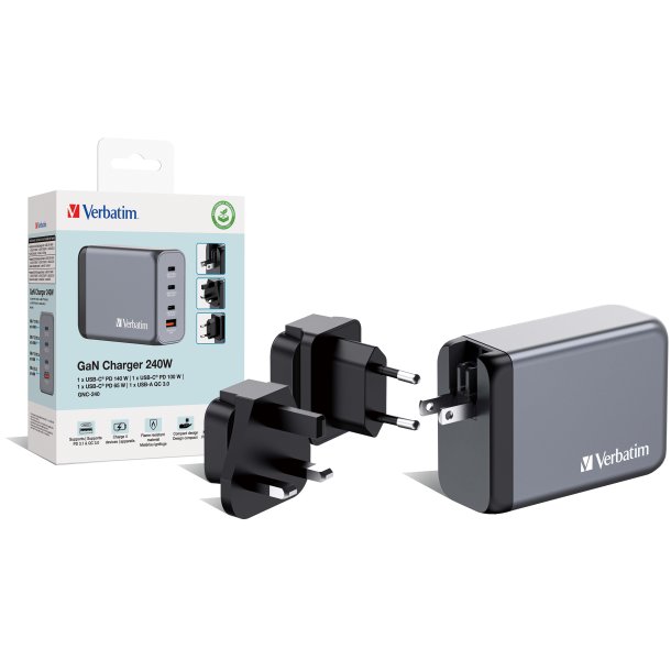 GNC-240 GaN Charger 4 Port 240W USB-A/USB-C