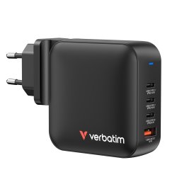 VERBATIM Mini GaN Charger 165W 4 Port US/EU/UK ADP