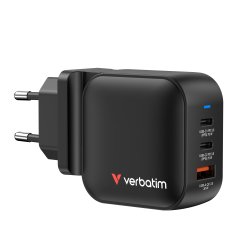 VERBATIM Mini GaN Charger 70W 3 Port US/EU/UK ADP