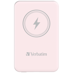 VERBATIM Power P 5000 mAh UBS-C PD 20W WIRELESS 15W Pink
