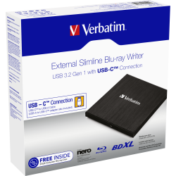 VERBATIM External Slimline Blu-ray Writer Type-C