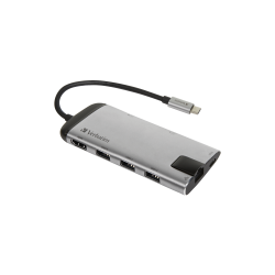 VERBATIM USB-C Multi Hub USB 3.1 GEN1 3.0X3 HDMI SDHC RJ45