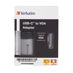 VERBATIM USB-C to VGA Adapter USB 3.1 GEN1 VGA 10cm Cable