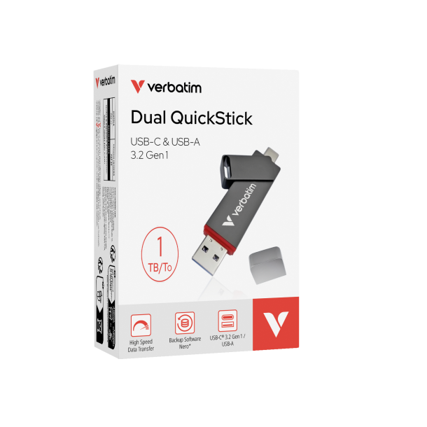 VERBATIM USB-A/C 3.2 Gen1 1TB Dual QuickStick