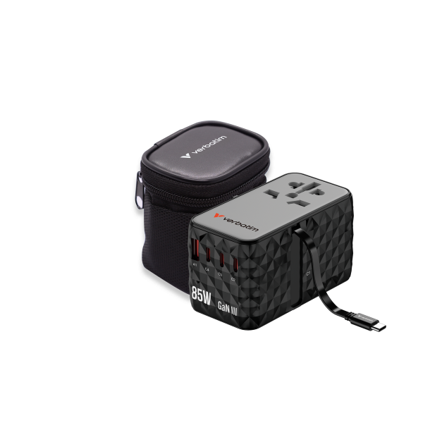 VERBATIM Charge Travel Adapter Diamond 85W Ret Cable CNT-02