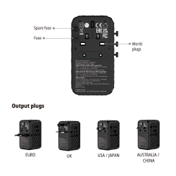 VERBATIM Charge Travel Adapter Diamond 85W Ret Cable CNT-02