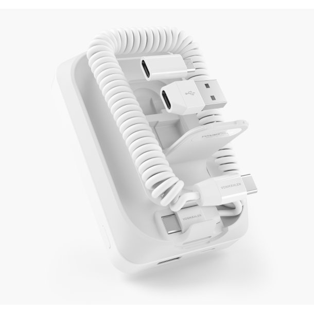 allroundo Pro - The All-In-One Cable+Powerbank, White