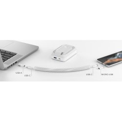 allroundo Pro - The All-In-One Cable+Powerbank, White