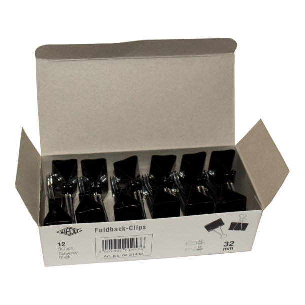 Papirklemme Foldback 32mm