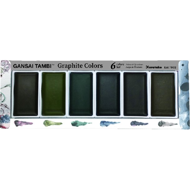 GANSAI TAMBI GRAPHITE COLORS st m. 6 farver