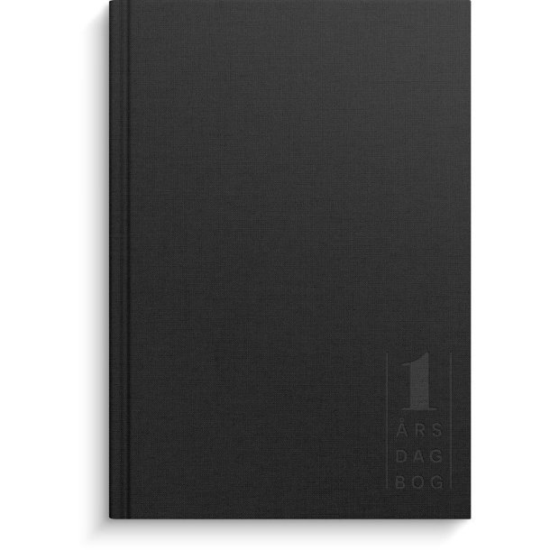 1-�rs dagbog | A5 | Tekstil Black |