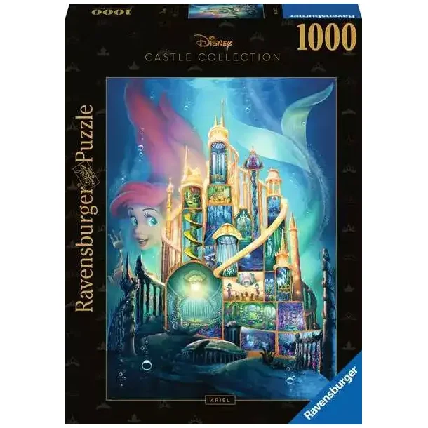 Ravensburger Puslespil | 1000 Brikker | Disney Ariel Castle |