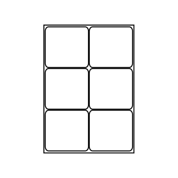 BNT Etiketter | 6 pr ark | 99,1x93,1mm | 100stk |