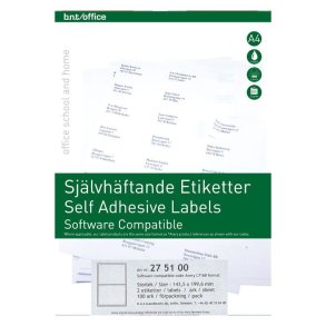 BNT Etiketter | 2 pr ark | 199,6x143,5mm | 100stk |
