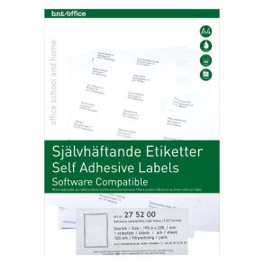 BNT Etiketter | 1 pr ark | 199,6x289,1mm | 100stk |