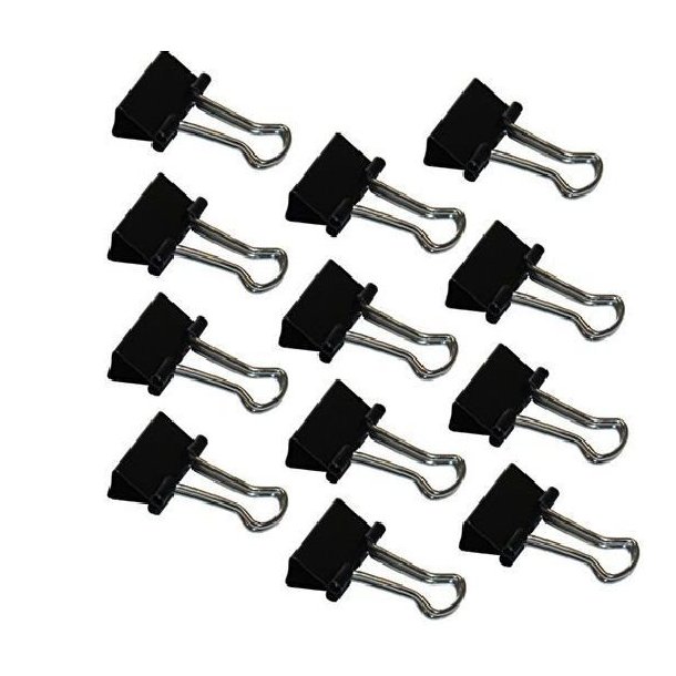 Papirklemme 19mm, 12stk