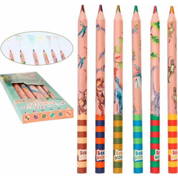 Dino World Multifarvet Blyanter 