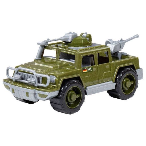 Milit�r jeep med gev�r |