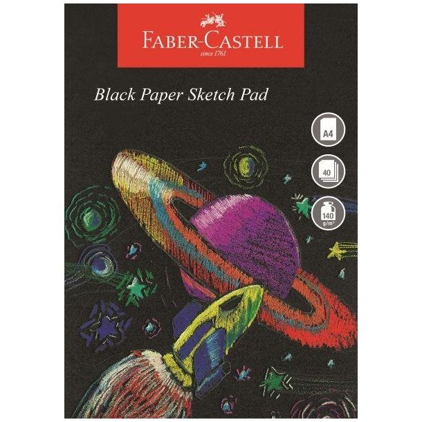 Blok A4 | Black 140g 40 ark |