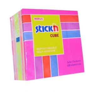 Neonkub | 76x76 | 400 blad | Rosa |