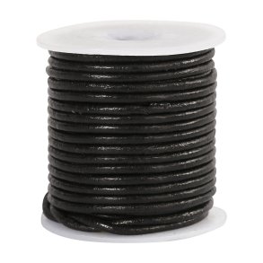 Ldersnor | 2mm | Sort | 10m |