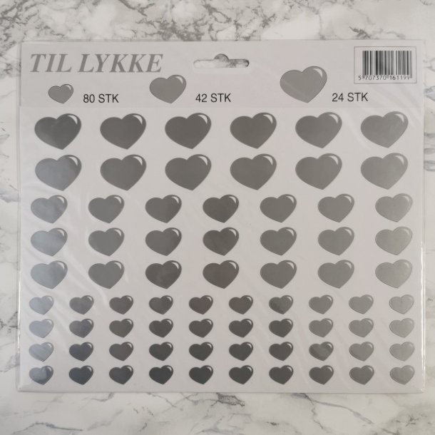 Oblater hjerter S�LV 2 ark A5