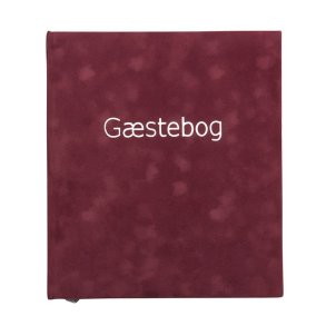 G�stebog Deluxe | R�d m/s�lvskrift | 84 Sider |
