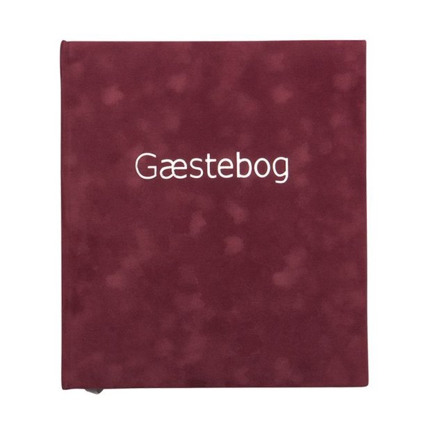 G�stebog Deluxe | R�d m/s�lvskrift | 84 Sider |