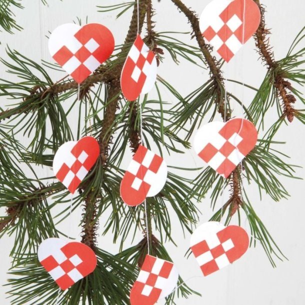 Hjerter p� 2m snor |