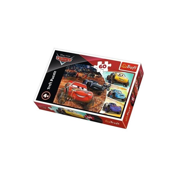 Puzzle | Cars, Lightning McQueen | 60 Brikker |