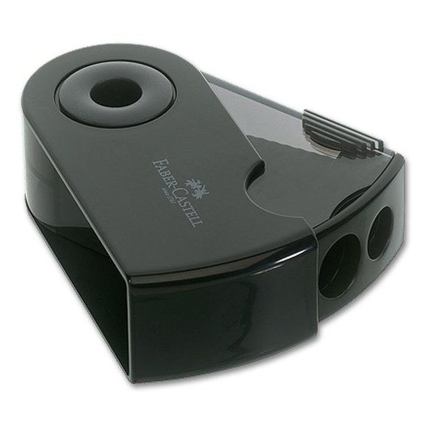 Faber-Castell Dobbelt blyantspidser | Sort |